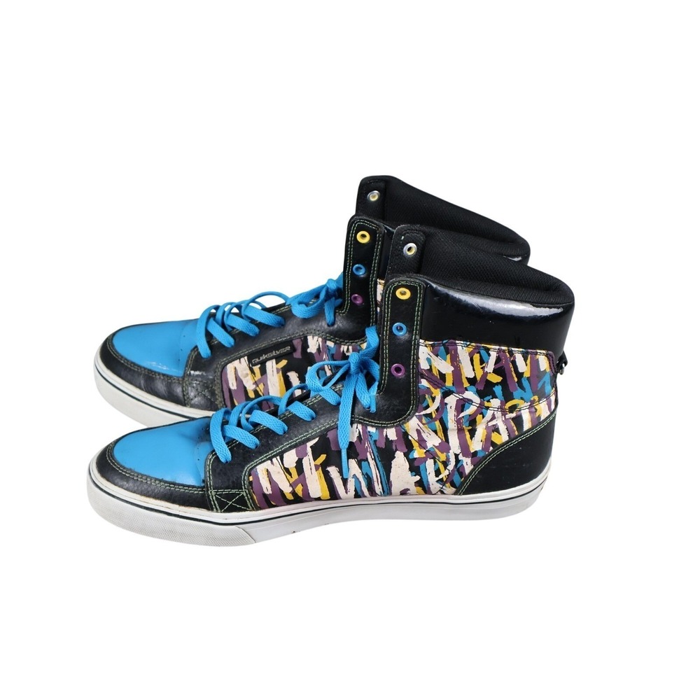 Quiksilver Shoes Mens Size 13 Multicolor Leather Lace Up Regal High Cushioned